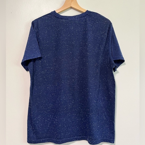 Superman Unisex Blue Speckled Graphic Tee, Size Large - Picture 5 of 9